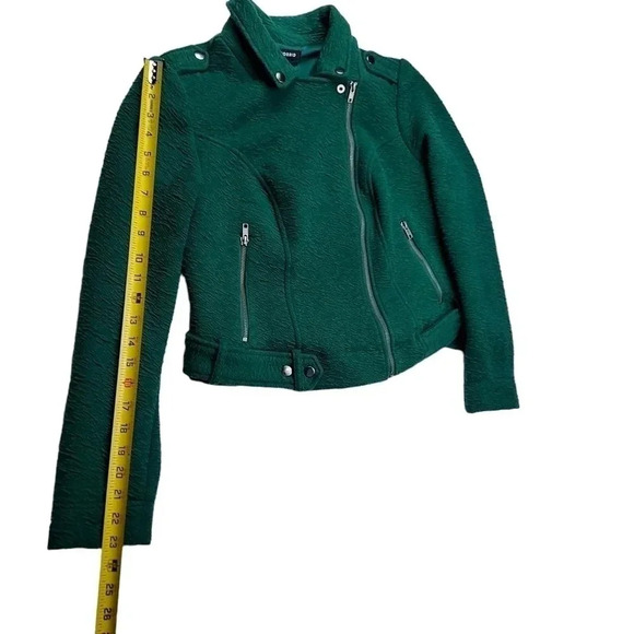 Torrid Textured Knit Moto Jacket Green Size 0 - Picture 9 of 13